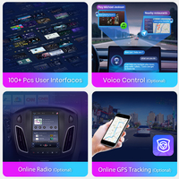 Junsun para Tesla Style para Buick Regal para Ford Focus MK 3 2012-2017 Android Auto Inalámbrico Carplay Radio GPS Multimedia para Auto