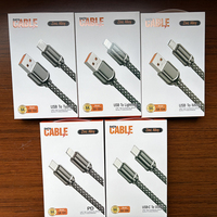 Câble de date tressé en alliage de zinc 1.2M 6A Câble de charge rapide USB C vers USB C