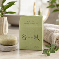 Pochettes personnalisées écologiques biodégradables robustes pour savon et shampoing en papier couché avec paillettes, estampage à chaud et gaufrage, logo personnalisé