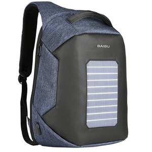 Mochilas antirrobo inteligentes impermeables para hombre, mochila escolar para ordenador portátil con Panel Solar - Product Image 6