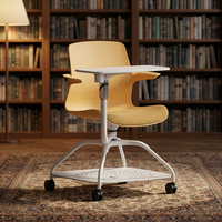 Chaise de direction moderne pliable avec tablette d'écriture pour salles de conférence et formations scolaires