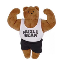 Boneka Beruang Otot Lucu Ma Dong Teddy Bear Plush Toy Doll Pasangan Sahabat Hadiah Ulang Tahun Super Imut Kapas PP 11-30cm Unisex