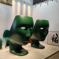 Nouvelle arrivée, chaise de loisirs en fibre de verre au design original, chaise de salon pour villa, canapé de salon, décoration de salle d'exposition en plein air, chaise avec dossier