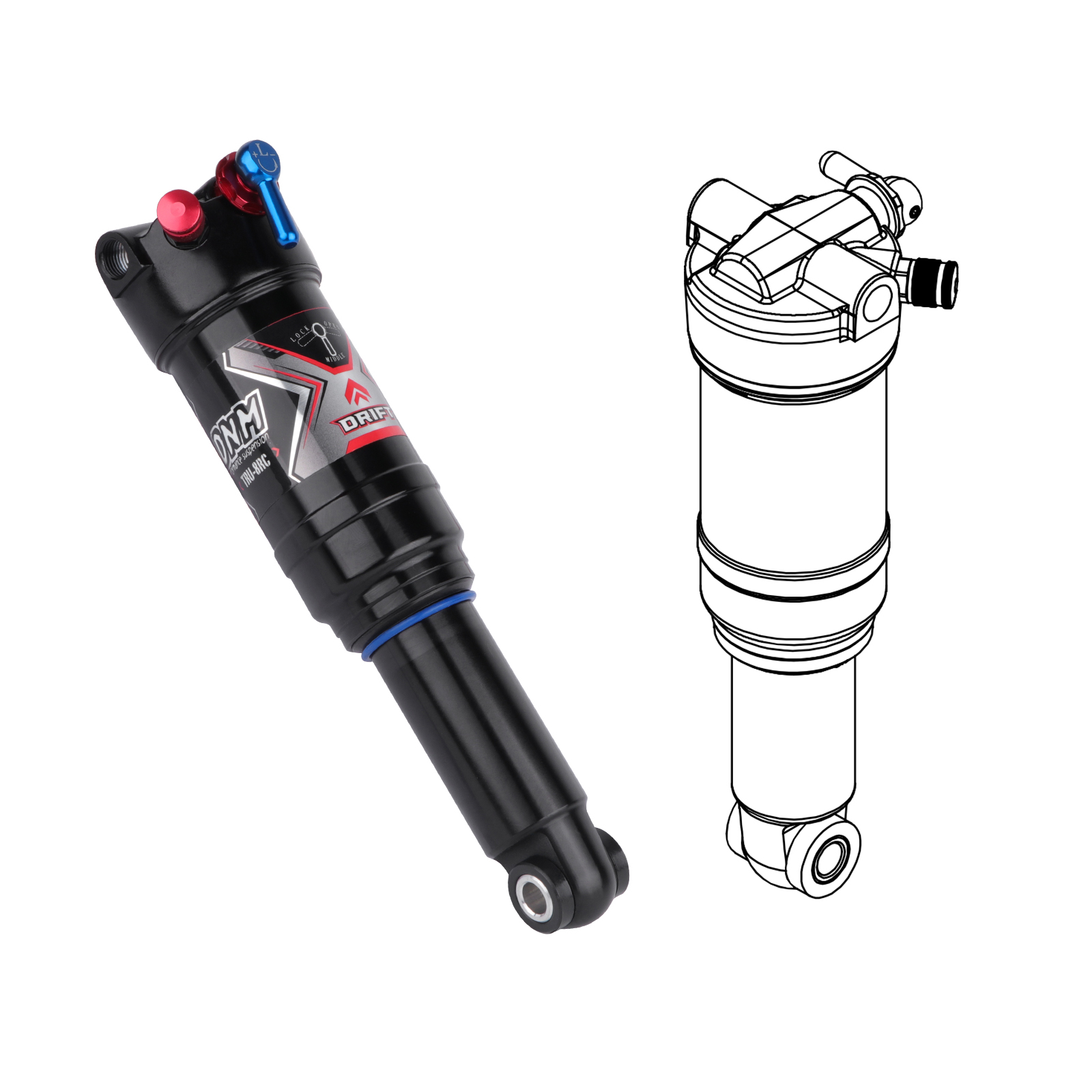 DNM TRU-8RC 165x40mm リアサスペンション DNM TRU-8RC 165x40mm リアサスペンション