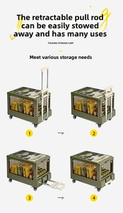 Strictly Selected Outdoor <b>Camping</b> Small Trolley Folding <b>Storage</b> <b>Box</b> Portable Stair Climbing Wheels Picnic Supplies Grocery - Product Image 2