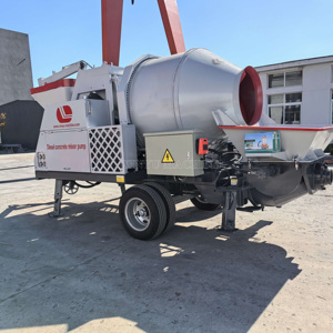 Pompe à béton avec mélangeur JBS30, moteur diesel, pour travaux de construction - Product Image 1