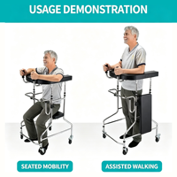 Déambulateur d'entraînement à la marche pour la récupération post-AVC chez les adultes hémiplégiques, aide à la pratique de la marche à domicile et dans les couloirs, aide à la mobilité pour seniors