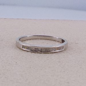 Jewelspaark Princess Cut Diamond <b>Ring</b> 0.32 Cttw 925 Sterling Silver Engagement Band For Women - Product Image 3