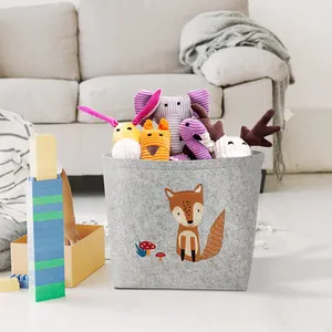 Boîtes de rangement de jouets pliables en feutre, bacs, Design de renard mignon, livraison gratuite