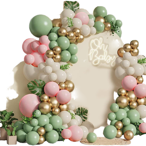Venta caliente 141 piezas estilo bohemio juego de globos metálicos para Baby Shower nupcial ducha compromiso boda cumpleaños fiesta decoraciones - Product Image 3