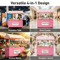 Comptoir promotionnel détachable LUX, présentoir extérieur, stand de marché, chariot de stand amovible et portable pour centre commercial