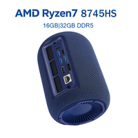 CPU AMD Ryzen 8745HS, 16GB/32GB de RAM DDR5, SSD M.2 de 512GB, Altavoces duales de 5W, Mini PC para juegos, PC de escritorio empresarial, EXR1, Linux Ubuntu OS