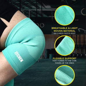 Nueva manga de rodilla de compresión de punto personalizada <span class=keywords><strong>para</strong></span> almohadillas de protección de rodilla <span class=keywords><strong>para</strong></span> Crossfit, levantamiento de pesas, Fitness, <span class=keywords><strong>ejercicio</strong></span> - Product Image 6