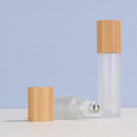 Roll-On botol parfum ukuran 5ml 10ml 15ml, dengan tutup bambu diskon besar pesanan Minimum 100 buah