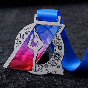 Medallas Personalizables de Fábrica, Medallas de Premio de Aleación de Zinc Metálico con Recubrimiento de Color, Medallas Deportivas de Oro, Plata y Cobre con Esmalte 2D, Medallas de Baile - Product Image 3