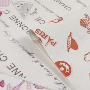 Customized Logo <b>Printing</b> Hamburger Deli Packaging High Temperature Tood Greaseproof <b>Paper</b> Double Sided for Sandwich Bread - Product Image 5