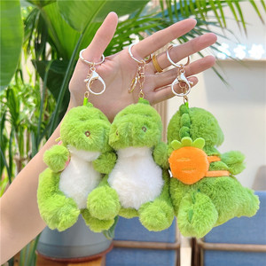 Zaino di dinosauro creativo carino coppia peluche portachiavi <span class=keywords><strong>accessori</strong></span> Super Soft ODM personalizzabile in cotone PP ricamato - Product Image 2