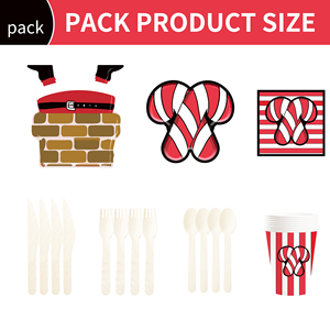 DAMAI Christmas-themed Paper Plate Set Santa Claus Paper Plate Set Christmas Candy Paper Plate Set - Product Image 6