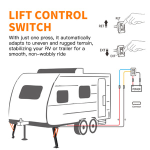 Seaflo <span class=keywords><strong>RV</strong></span> điện ổn định jack hệ thống 4000lbs tải trọng 120W Điện Trailer Jack Hỗ trợ chân 26 "điều chỉnh chiều cao - Product Image 4