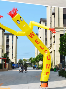 Tùy chỉnh đôi chân đôi khâu không khí vũ công phim hoạt hình chú hề thấm nước UV in bơm điện quảng cáo bơm hơi - Product Image 5