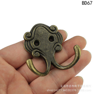 Double Hook Coat Hook Antique Style Zinc Alloy Wall Mounted 40x55mm BD67 For <b>Clothes</b> <b>Storage</b> - Product Image 4