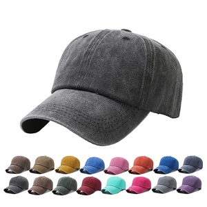 100%Cotton Customized Baseball <strong>Caps</strong> Washed Soft Top Vintage Distressed Dad Hats Hot Custom Print logo 6Panel Structured - Product Image 1