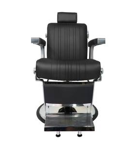 Chaise de <span class=keywords><strong>Barbier</strong></span> Takara <span class=keywords><strong>Belmont</strong></span> en Cuir Noir et Métal, Design Classique, Mobilier de Salon, Fauteuil de Coiffure Negro – Offre Spéciale - Product Image 4