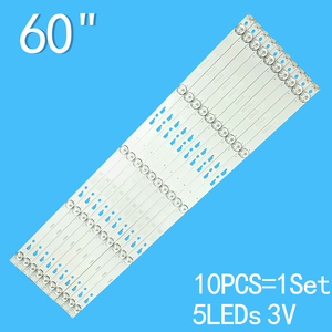 Bande LED de rétroéclairage pour téléviseur Toshiba 60 pouces 60HR332M05A0 V3 60D1600 10*5 60U2100 <span class=keywords><strong>TCL</strong></span> D60A620U L60E5800A-UD Barre lumineuse LED - Product Image 1