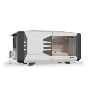 Petite maison préfabriquée de luxe moderne, imperméable, pour le <span class=keywords><strong>camping</strong></span>, capsule spatiale élégante, système intelligent pour hôtel en acier, station balnéaire, village - Product Image 6