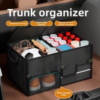 Boîte de rangement pliable en tissu Oxford pour bagages, cargaison, voyage, voiture, coffre, organisateur pour voitures, SUV et camions, grande capacité, 8 à 11 compartiments
