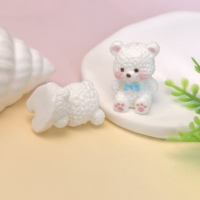 Miniatures d'ours de simulation de couleur unie, 100 pièces, ornement créatif, décoration de bureau, bijoux DIY, animal mignon