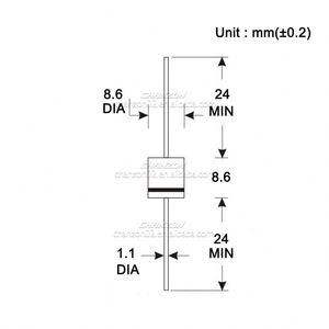 Chanzon mới và độc đáo 20 miếng <span class=keywords><strong>6a10</strong></span> tiêu chuẩn chỉnh lưu <span class=keywords><strong>Diode</strong></span> R-6 <span class=keywords><strong>Diode</strong></span> thành phần điện tử - Product Image 4