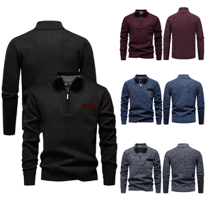 Suéter De Cuello Alto Para Hombre - Tela De Mezcla, Ajuste Delgado, Manga Larga, Tallas M A 2XL, Varios Colores