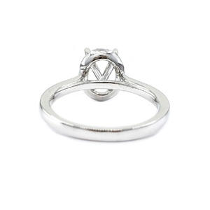 KOK Bijouterie fine personnalisée de bonne qualité en or blanc 18 carats avec diamant véritable forme ovale bagues de fiançailles pour femmes en livraison directe - Product Image 3