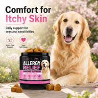 Complément alimentaire pour animaux de compagnie en gros : Friandises à mâcher molles pour chiens contre les allergies, avec colostrum et quercétine pour le soutien des sensibilités saisonnières (OEM)