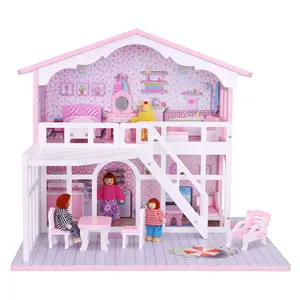 Casa de juegos de simulación de belleza para niñas, juguetes de madera personalizados, nuevo diseño