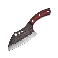5CR15 Hand Forged Boning Knife Hammer Texture Blade Sharp Meat Cutting Knife Solid Wood Handle Kitchen Butcher Deboning Knife