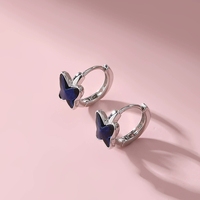 FY-EK506 2025 Bestsellers Boucles d'oreilles en argent 925 design papillon haut de gamme avec niche incrustée de zircon pour femme