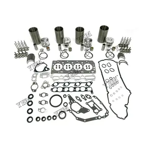 4D56 Rebuild Kit With Cylinder Gasket Kit Piston Rings Liner Bearings For Mitsubishi Overhaul Gasket Kit