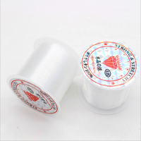 Fil de pêche transparent non élastique pour la confection de bijoux DIY, fil de cristal perlé, fil de soie tissé à la main