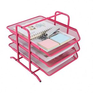 Metal Mesh Desk <b>Organizer</b> Tray with 3 Sliding Trays for Letters Documents Mail <b>Files</b> Paper <b>Organizer</b> - Product Image 2