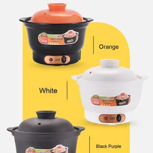 Yolecen Nồi Hầm Điện bảo quản sức khỏe nồi đất sét màu tím cắm nhanh bằng gốm sứ trắng đất sét đen dụng cụ nấu cháo - Product Image 3
