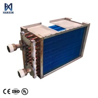 Échangeur de chaleur eau-air personnalisé avec serpentin de chauffage pour poêle à bois extérieur en élevage, pour applications d'eau chaude