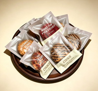 Sacs d'emballage personnalisés en plastique laminé de qualité alimentaire pour beignets, biscuits et gâteaux individuels, avec fermeture thermoscellable