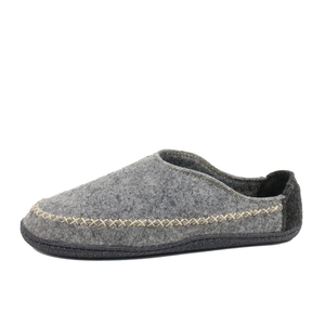 Classic Men Casual Shoes Comfy Grey Indoor Outdoor Wool <strong>Felt</strong> <strong>Slippers</strong> Custom Logo - Product Image 2