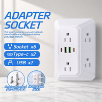 Multiprise industrielle en laiton blanc, norme américaine 110V, avec ports USB et Type-C à charge rapide, vente en gros usine
