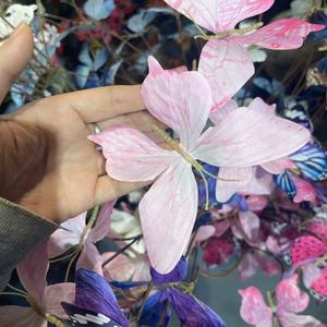 Hoa giả 7 đầu mô phỏng bó bướm 2024 Mẫu mới bán chạy Phalaenopsis trang trí đám cưới hình bướm - Product Image 2