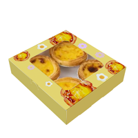 Boîte de nourriture à tarte aux œufs bon marché avec fenêtre transparente boîte de papier en gros pour biscuits boîte de carte sandwich sushi avec fenêtre