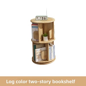 Solid Wood Bookshelf for Home <strong>Library</strong> 360&deg; Rotating Simple Modern Floor-standing Storage Rack for <strong>Bedroom</strong> Children's Room - Product Image 6