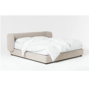 Velluto bianco <span class=keywords><strong>francese</strong></span> imbottito piattaforma King Size telaio del <span class=keywords><strong>letto</strong></span> con deposito camera da <span class=keywords><strong>letto</strong></span> mobili Set Semi doppio Box <span class=keywords><strong>letto</strong></span> per Villa - Product Image 3